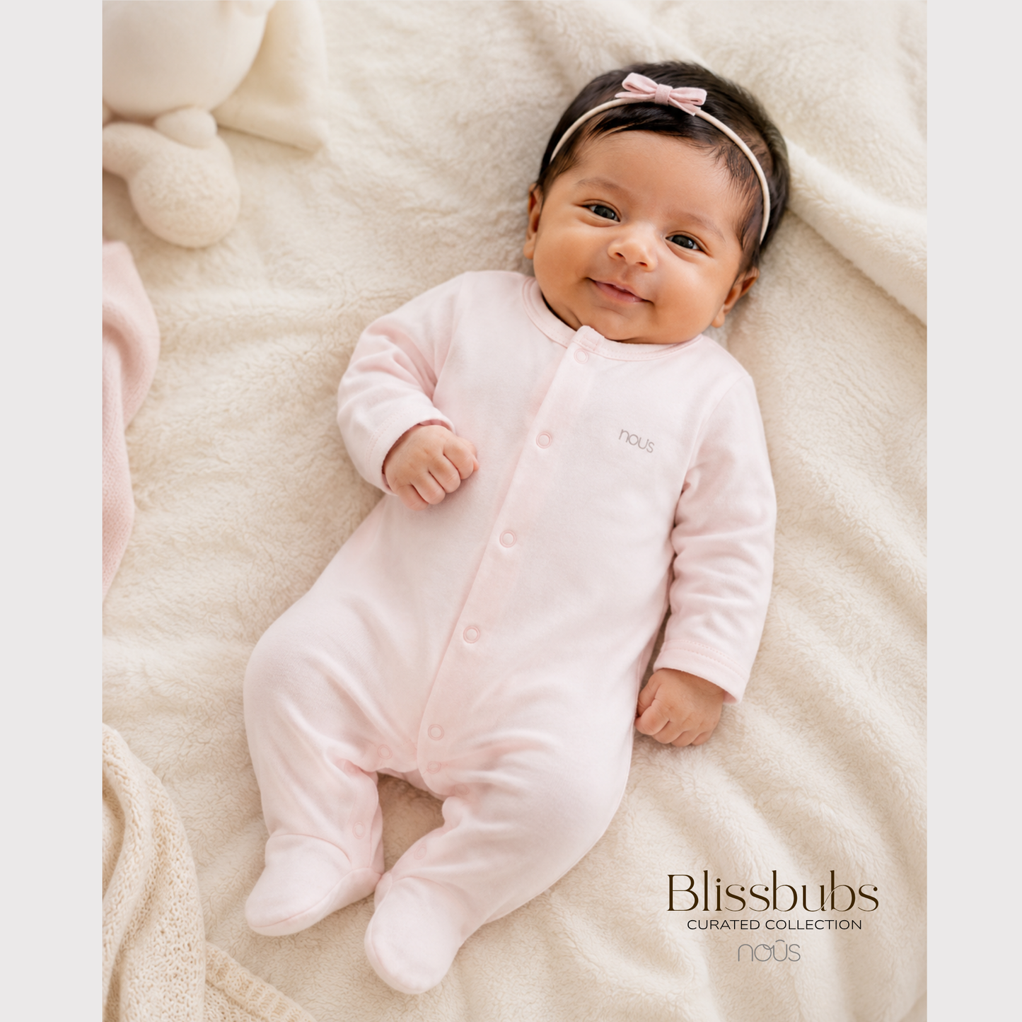 Blush Cloud Jumpsuit | Soft Full-Cover Comfort for Newborns