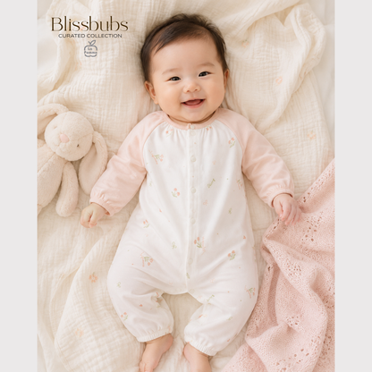Dainty Bloom Jumpsuit | Soft Floral Comfort for Baby Girls