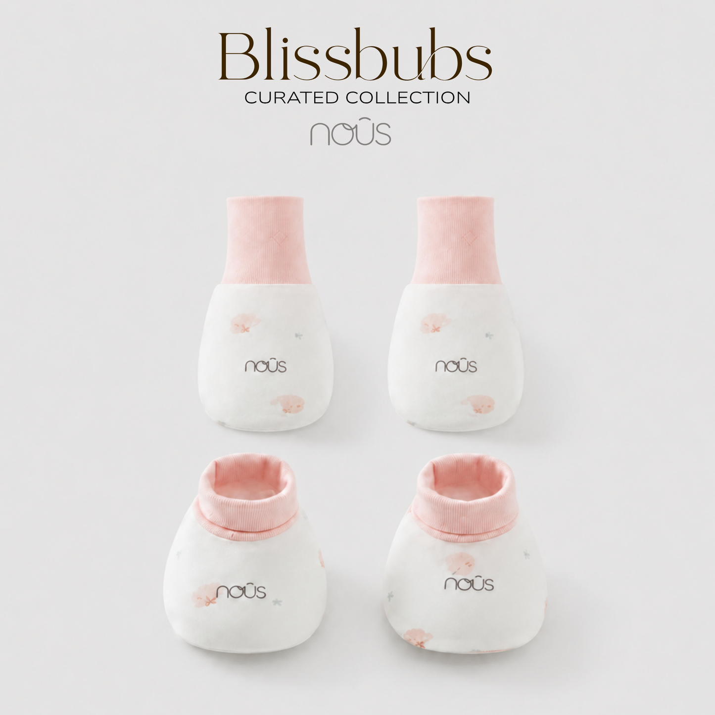 Mittens & Socks Set | Soft Signature Nu Blend for Tiny Hands & Feet (4 colors - Freesize)