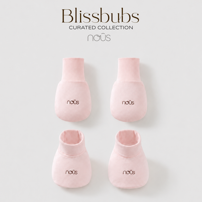 Mittens & Socks Set | Soft Signature Nu Blend for Tiny Hands & Feet (4 colors - Freesize)