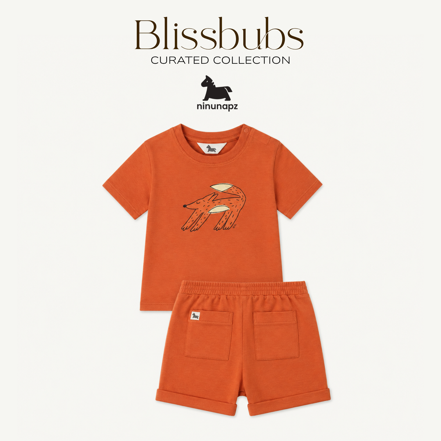 Napping Fox Short Set | Buttery-Soft Comfort for Every Little Adventure