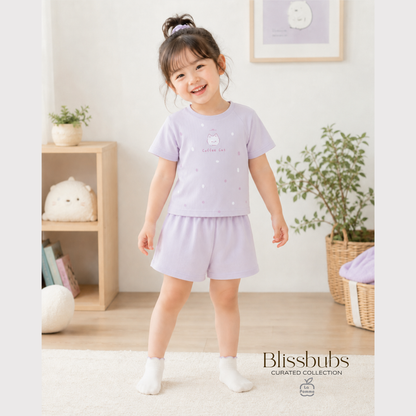 Smooth Touch Coffee Cat Short Set | Silky Soft Signature Petit Comfort
