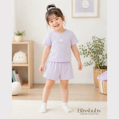 Smooth Touch Coffee Cat Short Set