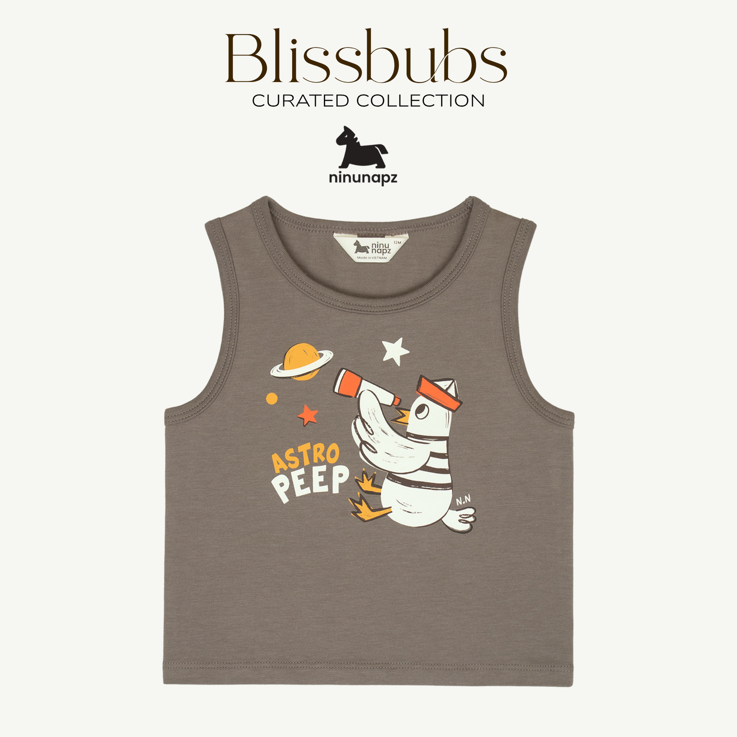 Astro Peep Tank Short Set | Buttery-Soft Comfort for Playful Little Bubs