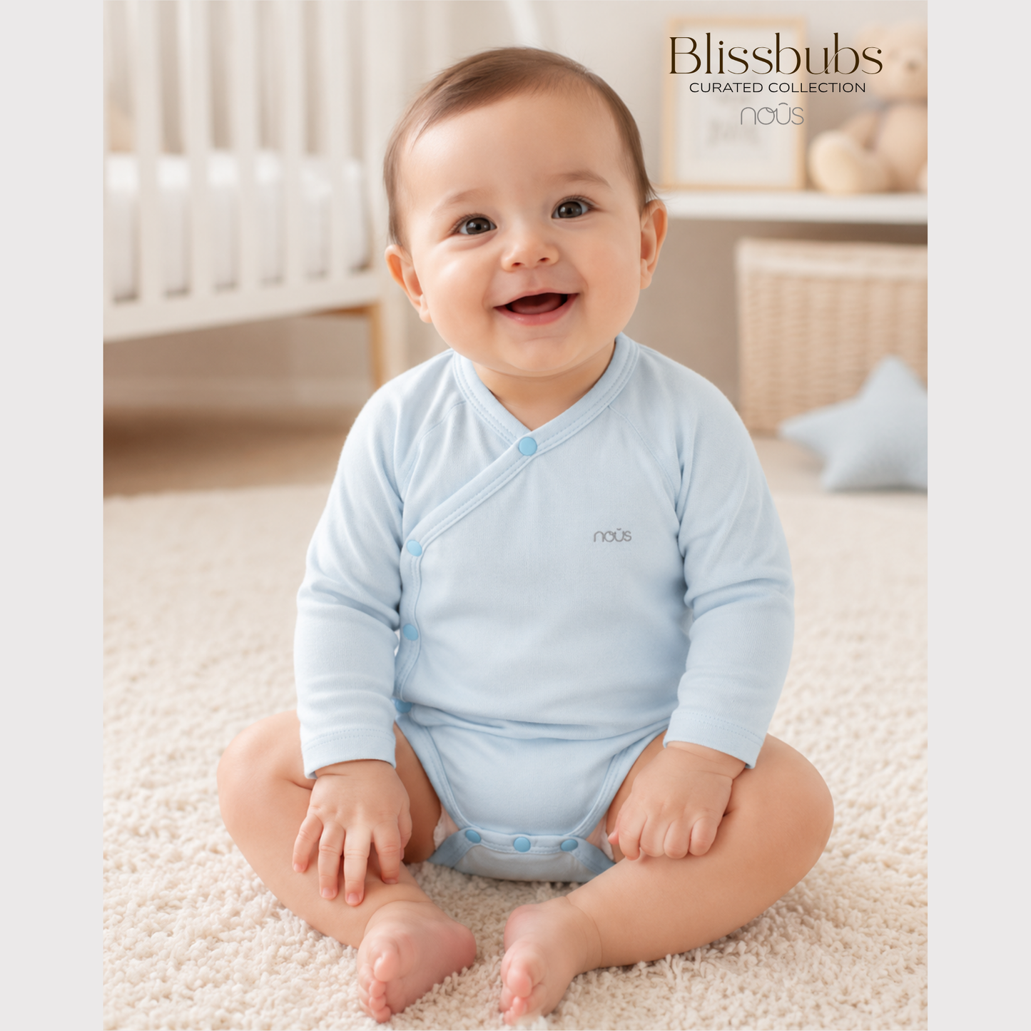 Blue Cloud Bodysuit | Soft Petit Comfort for Precious Bubs