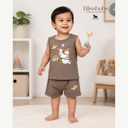 Astro Peep Tank Short Set | Buttery-Soft Comfort for Playful Little Bubs