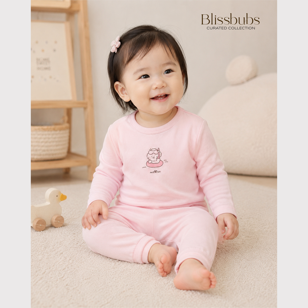 Smooth Touch Pink Float Long Set