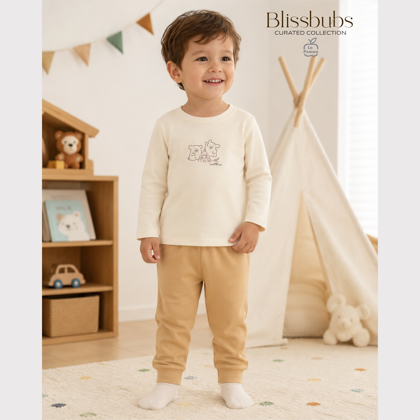 Smooth Touch Caramel Sand Long Set | Silky-Soft Signature Petit Comfort