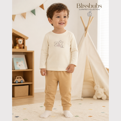 Smooth Touch Caramel Sand Long Set | Silky-Soft Signature Petit Comfort