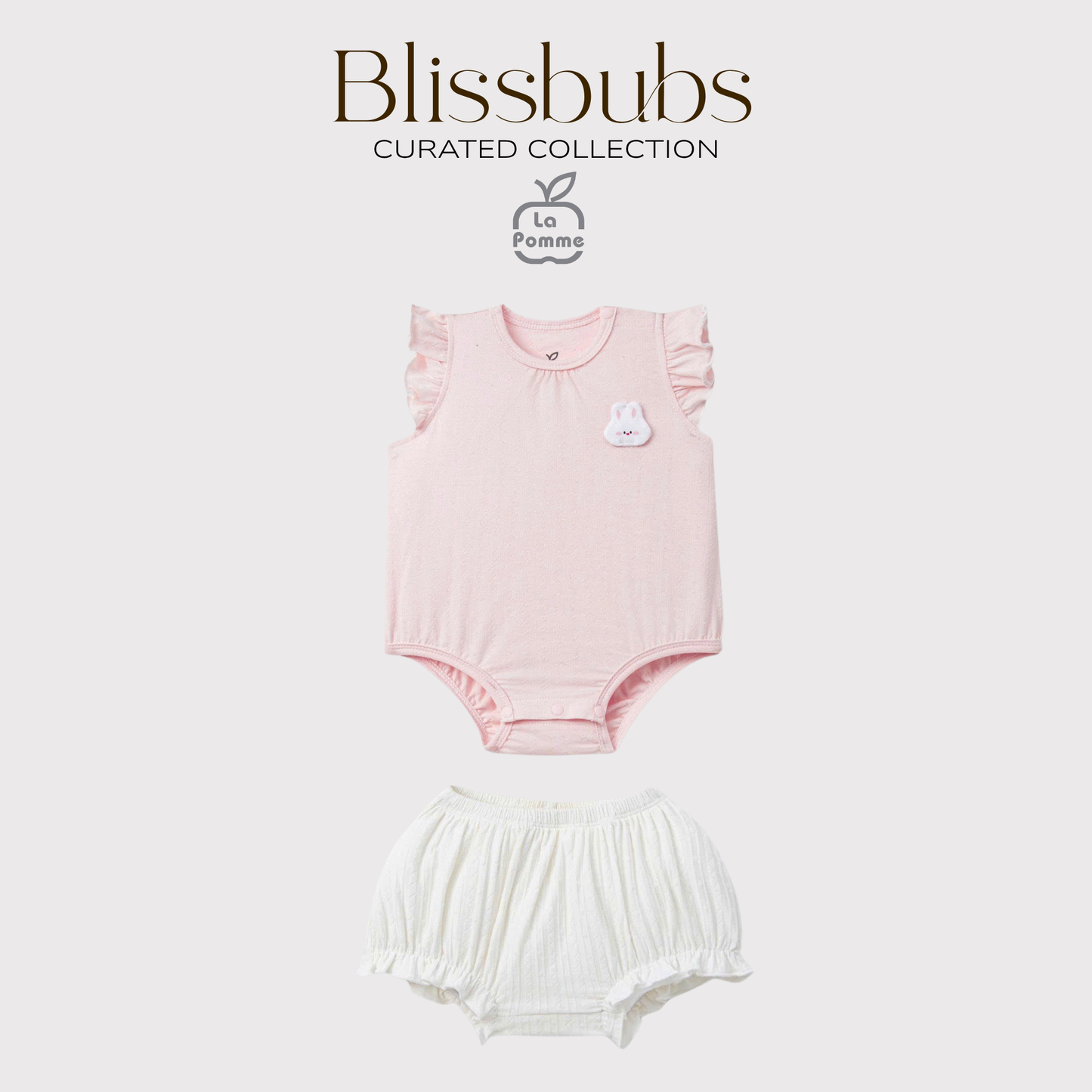 Bunny Blush Bodysuit Bloomer Set | Buttery-Soft Bamboo Cotton Comfort