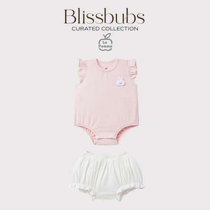 Bunny Blush Bodysuit Bloomer Set | Buttery-Soft Bamboo Cotton Comfort