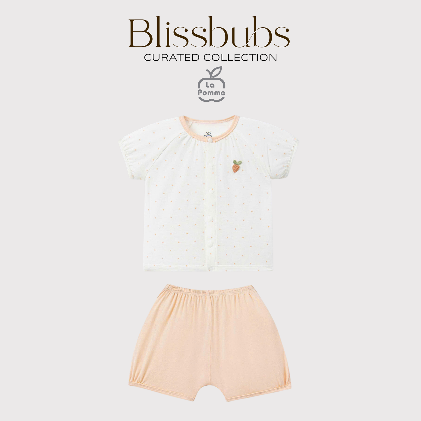 Strawberry Garden Short Set | Silky-Soft Comfort for Gentle Girls