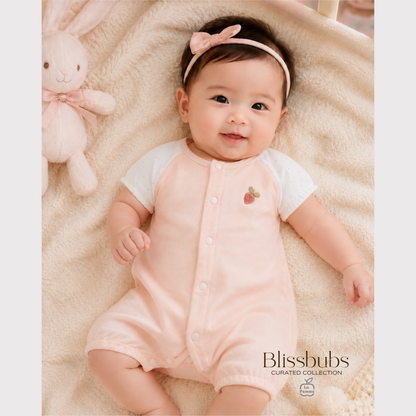 Strawberry Garden Romper | Silky-Soft Comfort for Gentle Girls