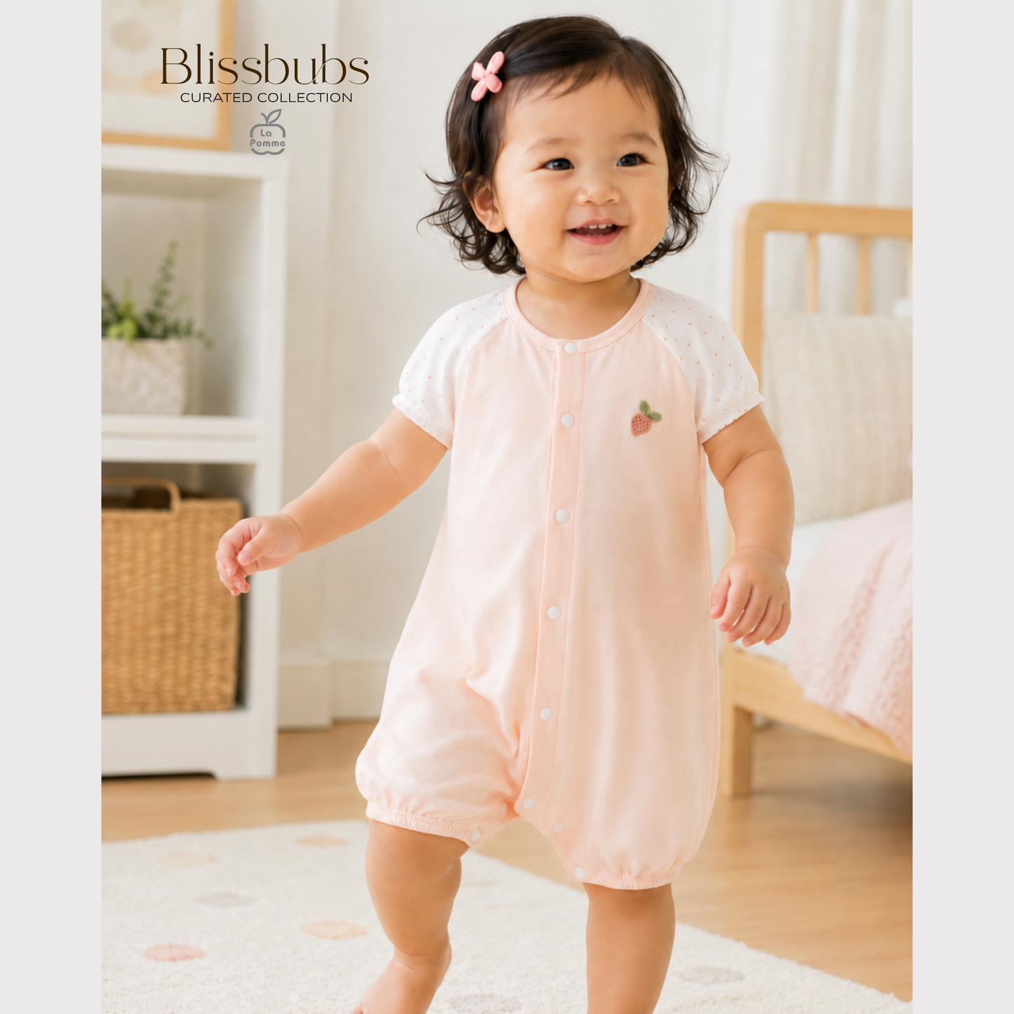 Strawberry Garden Romper | Silky-Soft Comfort for Gentle Girls