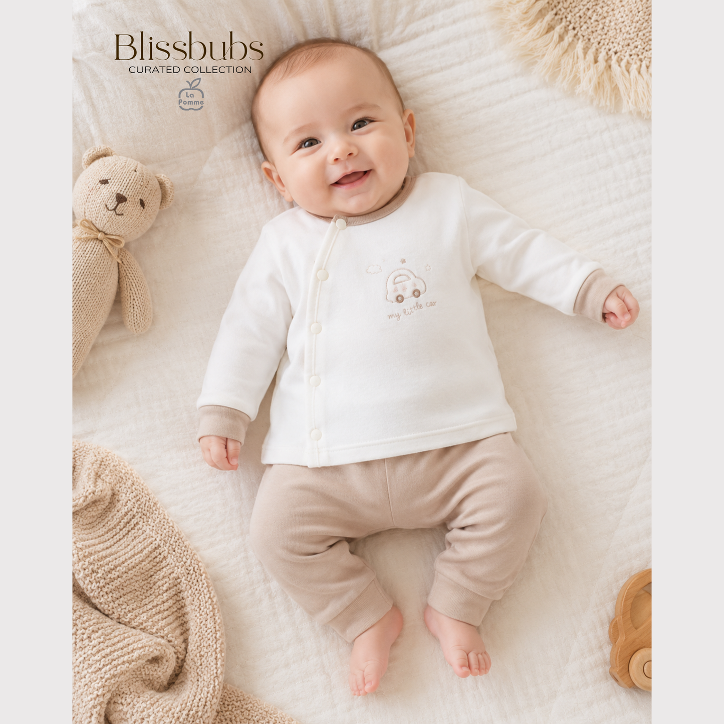Dreamy Car Long Set | Silky-Soft Signature Petit Comfort for Little Bubs