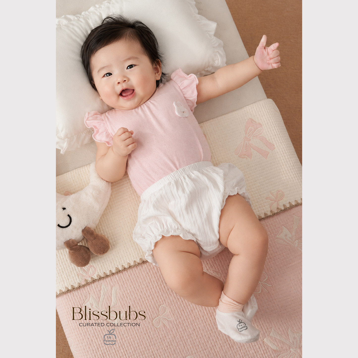 Bunny Blush Bodysuit Bloomer Set | Buttery-Soft Bamboo Cotton Comfort