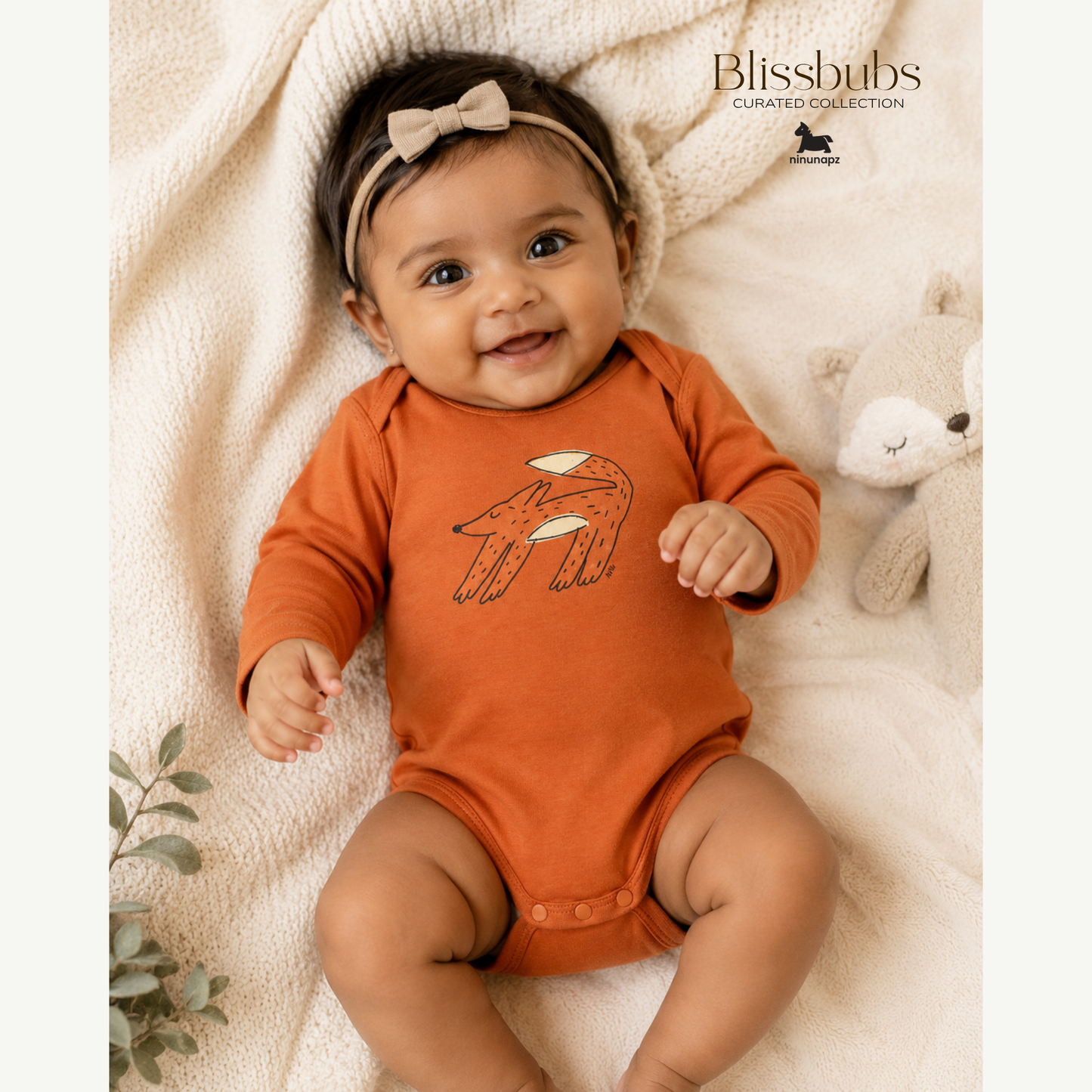 Napping Fox Bodysuit | Buttery-Soft Comfort for Little Everyday Snuggles