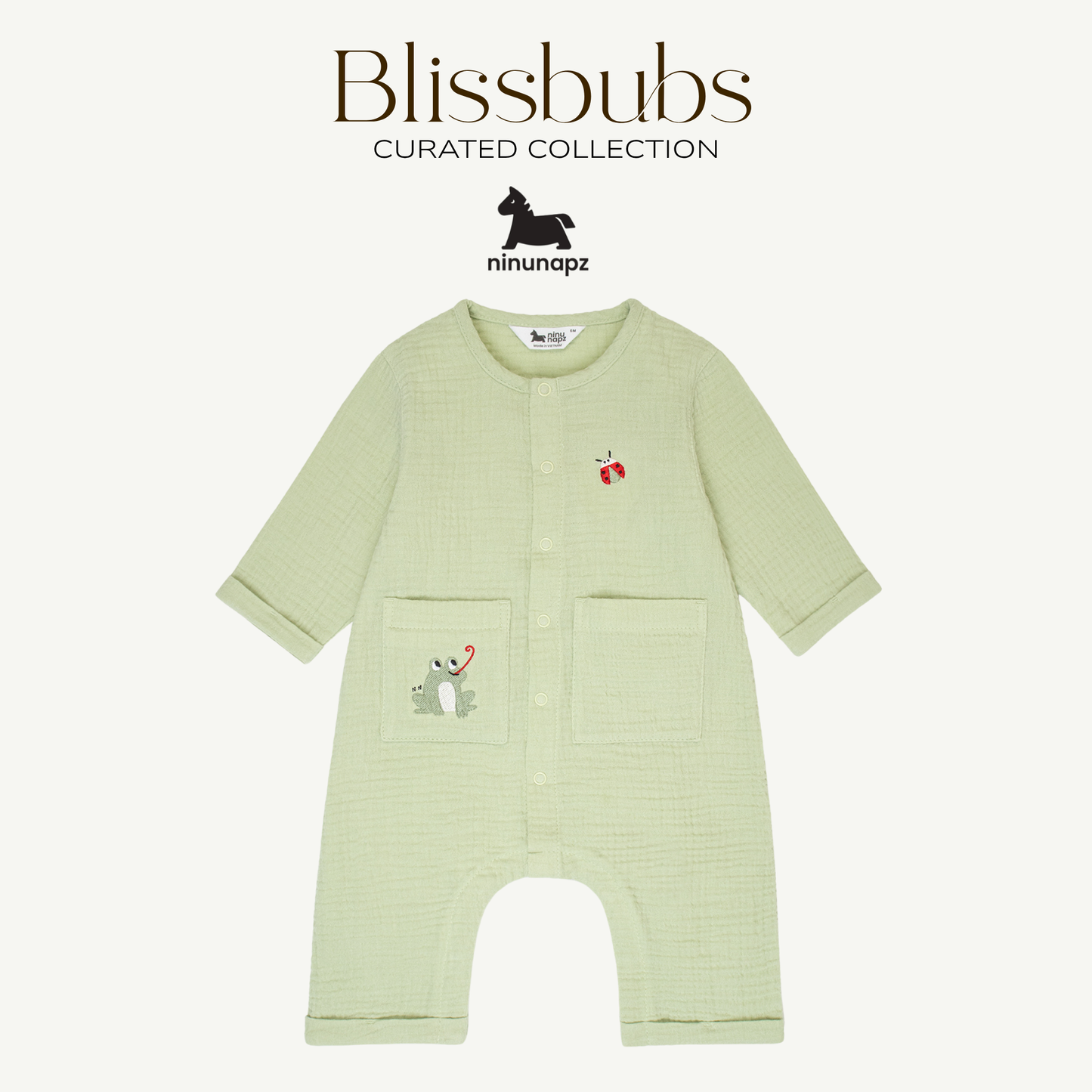 Froggy Bugsy Jumpsuit | Ultra-Soft Comfort for Aircon and Cooler Days