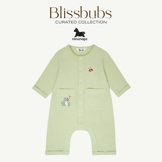 Froggy Bugsy Jumpsuit | Ultra-Soft Comfort for Aircon and Cooler Days