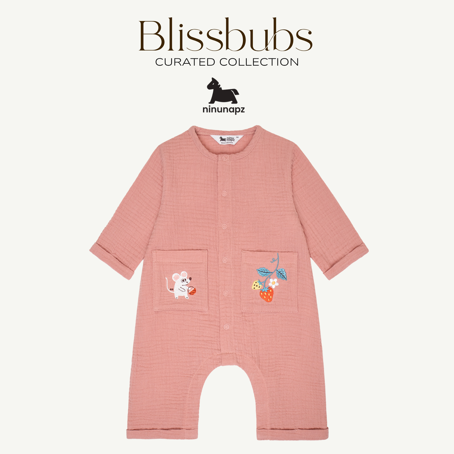 Berry Mouse Trip Jumpsuit | Ultra-Soft Comfort for Aircon and Cooler Days