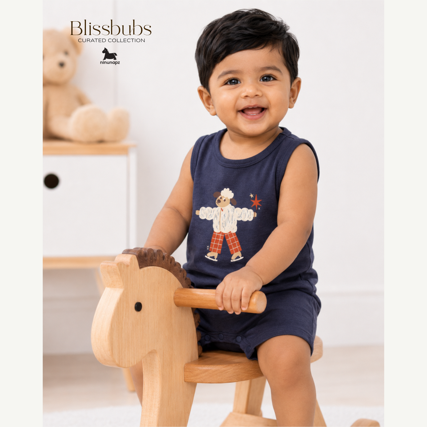 Woolly on Wheels Romper | Buttery-Soft Comfort for Sunny Little Days
